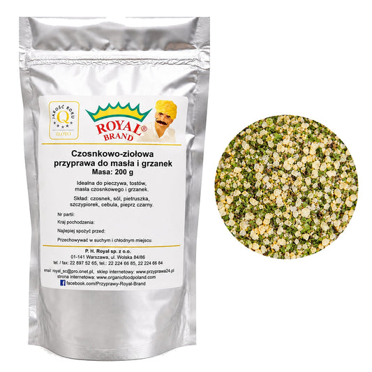 Przyprawa do Chleba Grzanek Masła Czosnkowego Ziołowa 200g Royal Brand Royal Brand