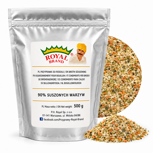Przyprawa do rosołu 90% suszonych warzyw 500 g Royal Brand