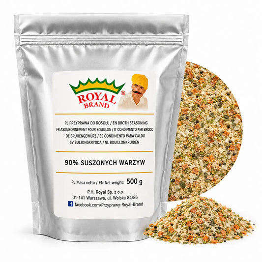 Przyprawa do rosołu 90% suszonych warzyw 500 g Royal Brand