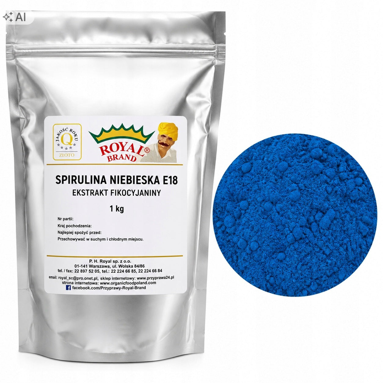 SPIRULINA NIEBIESKA E18 ROYAL BRAND - 1 kg Royal Brand