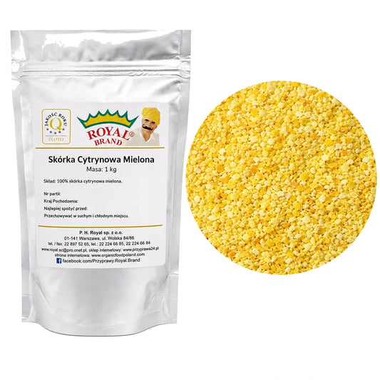 Skórka cytrynowa mielona 1kg do ciast wypieków deserów Royal Brand Royal Brand