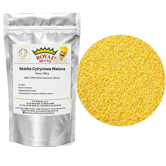Skórka cytrynowa mielona 500g do ciast deserów wypieków Royal Brand Royal Brand