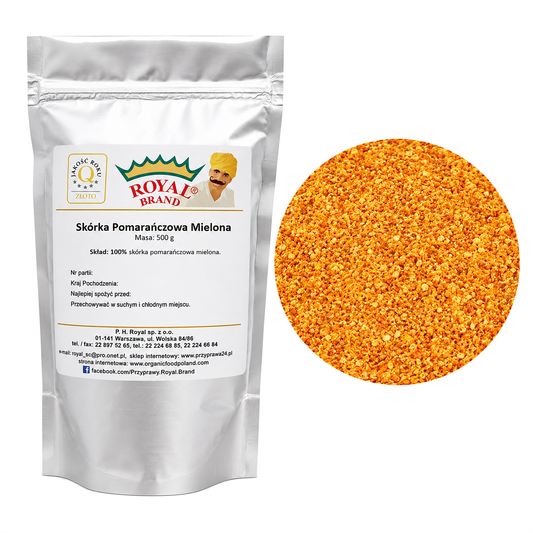 Skórka pomarańczowa mielona 500g do ciast deserów Royal Brand Royal Brand