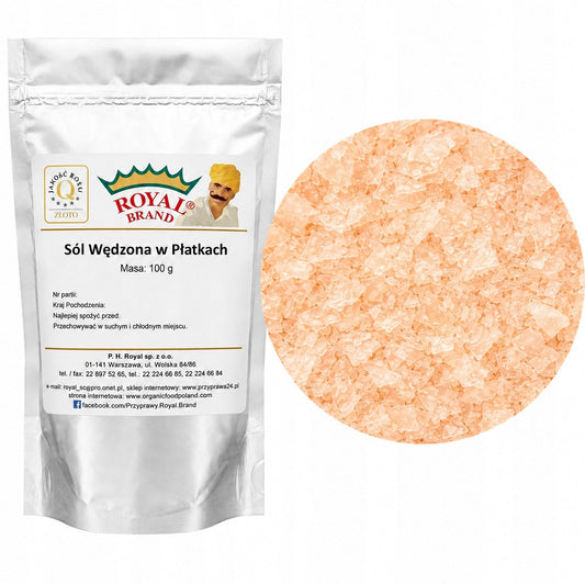 Sól Wędzona Morska w Płatkach 100g do Grilla Mięs Warzyw Steków Royal Brand Royal Brand