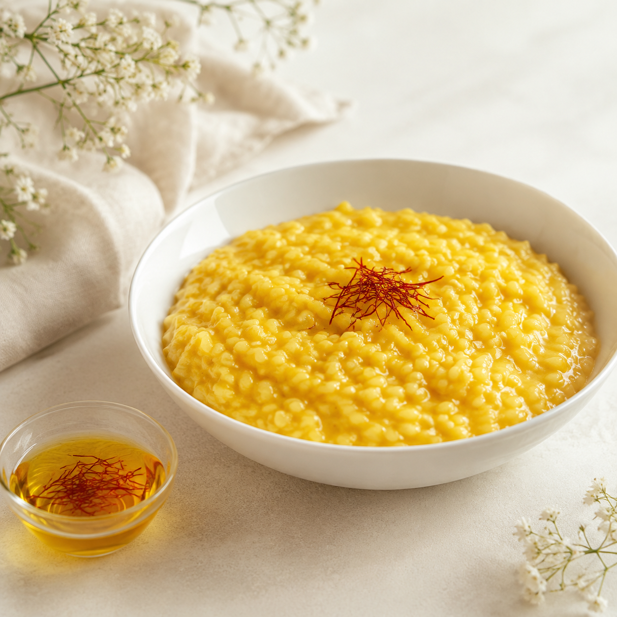 Risotto przygotowane z szafranem Sargol