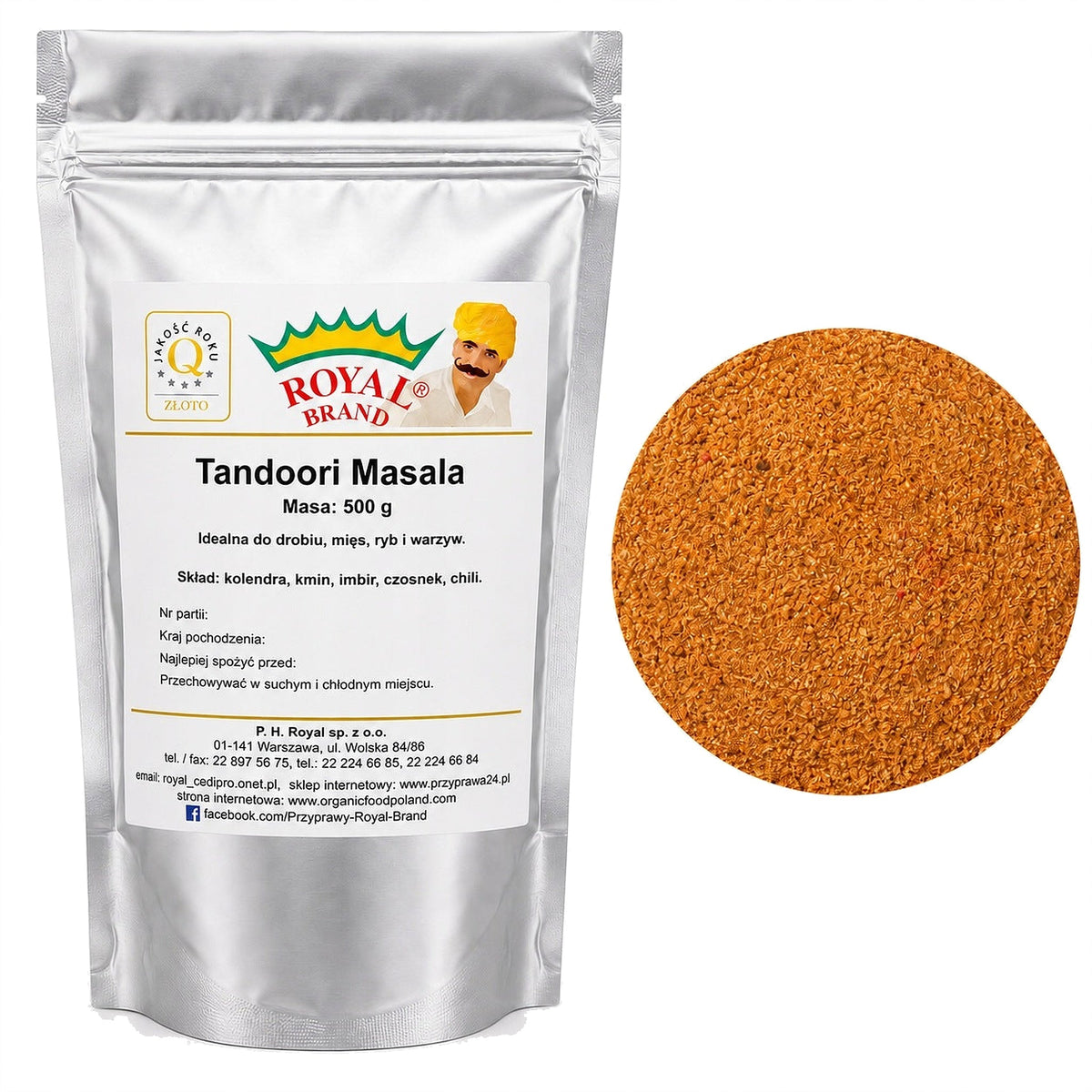 Tandoori Masala Przyprawa do Kurczaka Mięsa Ryb Warzyw 500g Royal Brand Royal Brand