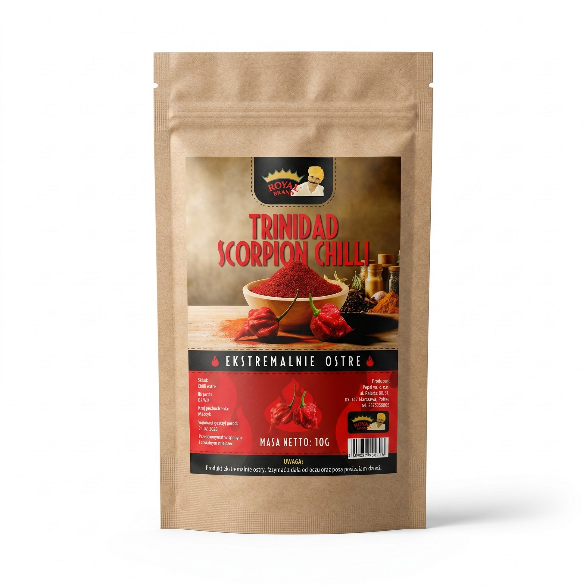 Trinidad Scorpion Chili 10g EKSTREMALNIE OSTRE Royal Brand