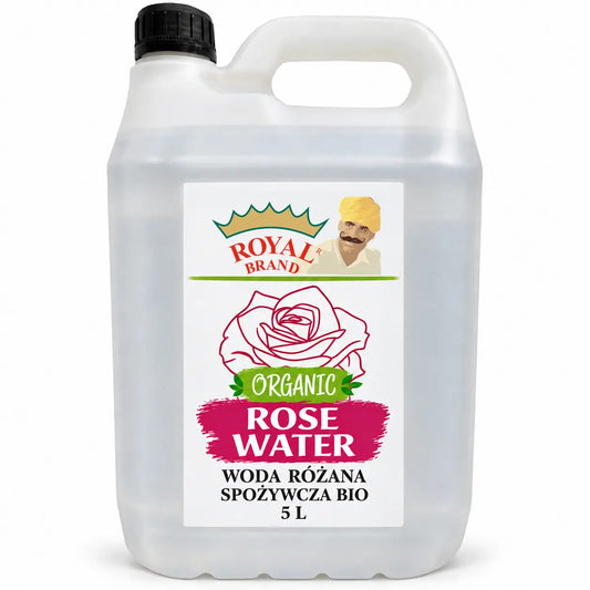 Woda różana spożywcza BIO 5 l – kanister Royal Brand