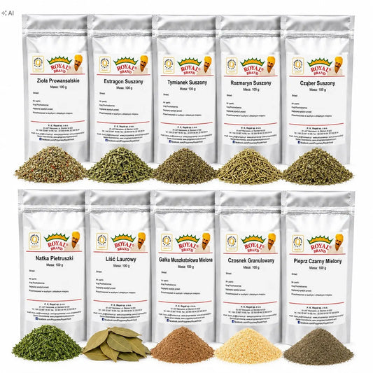 Zestaw Przypraw Francuskich 10x100g Zioła Prowansalskie Royal Brand Royal Brand