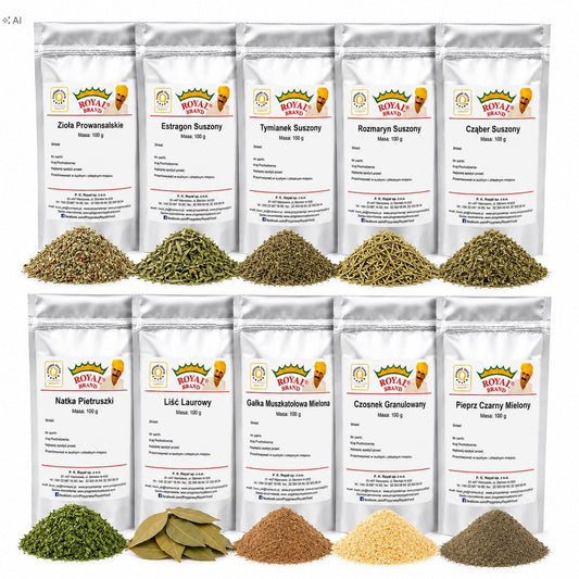 Zestaw Przypraw Francuskich 10x100g Zioła Prowansalskie Royal Brand Royal Brand