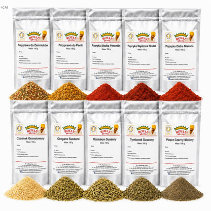 Zestaw Przypraw Hiszpańskich 10x100g Paella Patatas Bravas Royal Brand Royal Brand