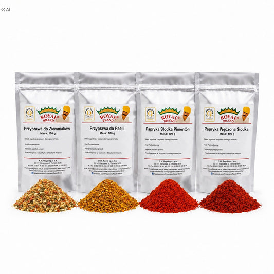 Zestaw Przypraw Hiszpańskich 4x100g Paella Patatas Bravas Royal Brand Royal Brand