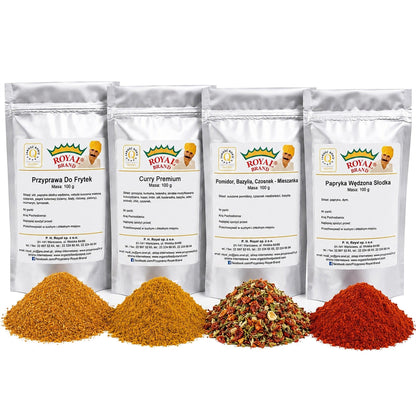 Zestaw Przypraw do Frytek Ziemniaków Warzyw Vege 4x100g Royal Brand Royal Brand