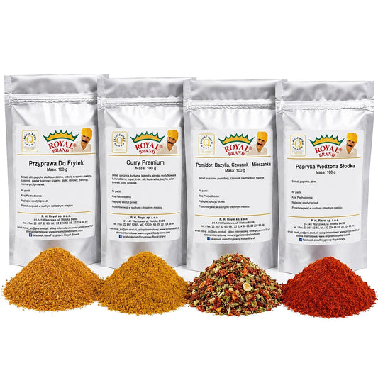 Zestaw Przypraw do Frytek Ziemniaków Warzyw Vege 4x100g Royal Brand Royal Brand