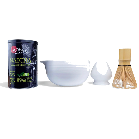Zestaw do matchy Royal z Ceremonialną Czarką Z DZIUBKIEM, Miotełką i Łyżką - Oficjalny sklep Royal Brand
