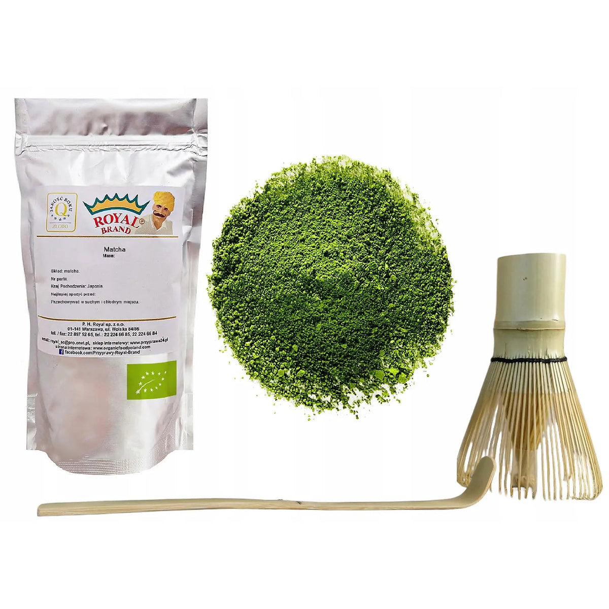 Zestaw Ceremonialna Matcha 25g + Chasen + Chashaku - Oficjalny sklep Royal Brand