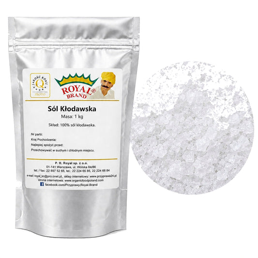 SÓL KŁODAWSKA 1kg kamienna niejodowana do gotowania przetworów Royal Brand Royal Brand